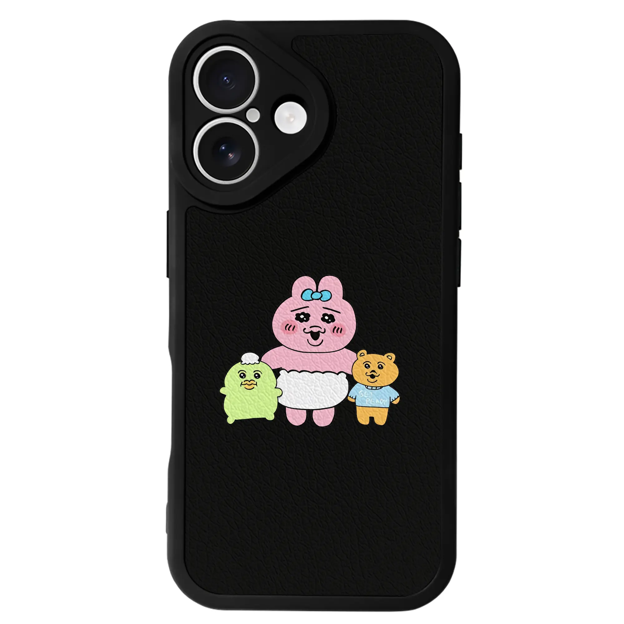 おぱんちゅうさぎ グッズ おぱんちゅうさぎ - IPhone 16シリーズ対応 ・ シリコンスマホケース ・ レザー調 ・ 高精度フィット ・ 耐衝撃 ・ ワイヤレス充電対応 ・ 精密カット